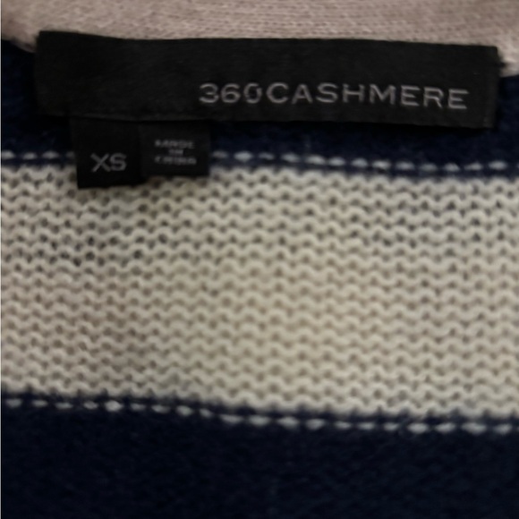 360 Cashmere.  NWOT. XS Cashmere Striped Cardigan - Picture 3 of 7